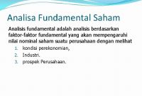 Apa Yang Dimaksud Dengan Analisis Fundamental Saham